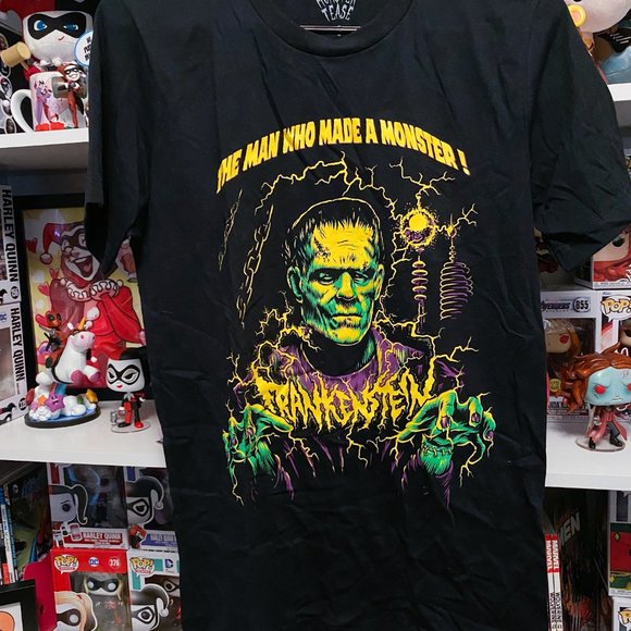 Monster Tease Universal Monster Frankenstein horror tee shirt unisex small - Picture 2 of 6